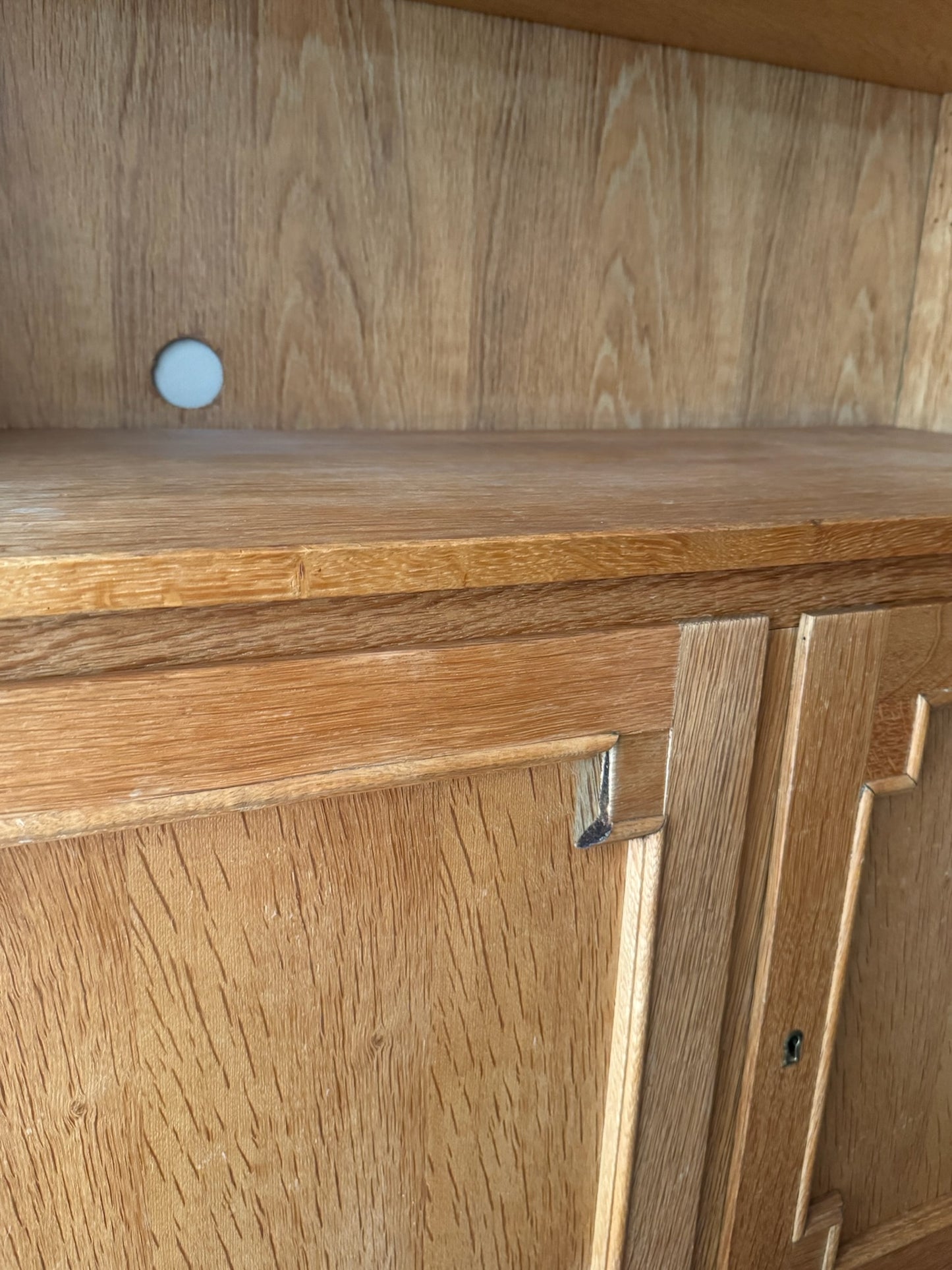 Danish oak bookcase cabinet