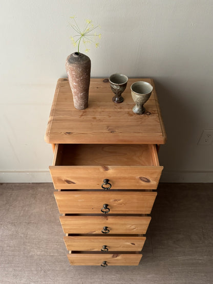 Scandinavian pine lingerie chest