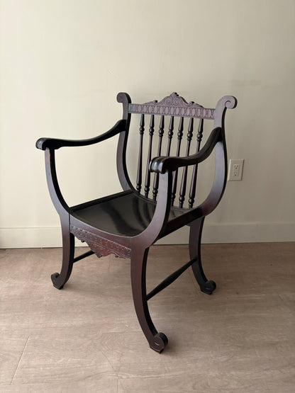 Victorian carved mahogany chair