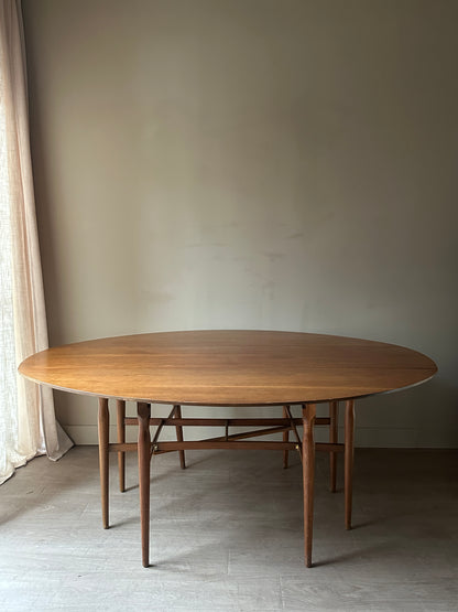 Walnut oval drop leaf