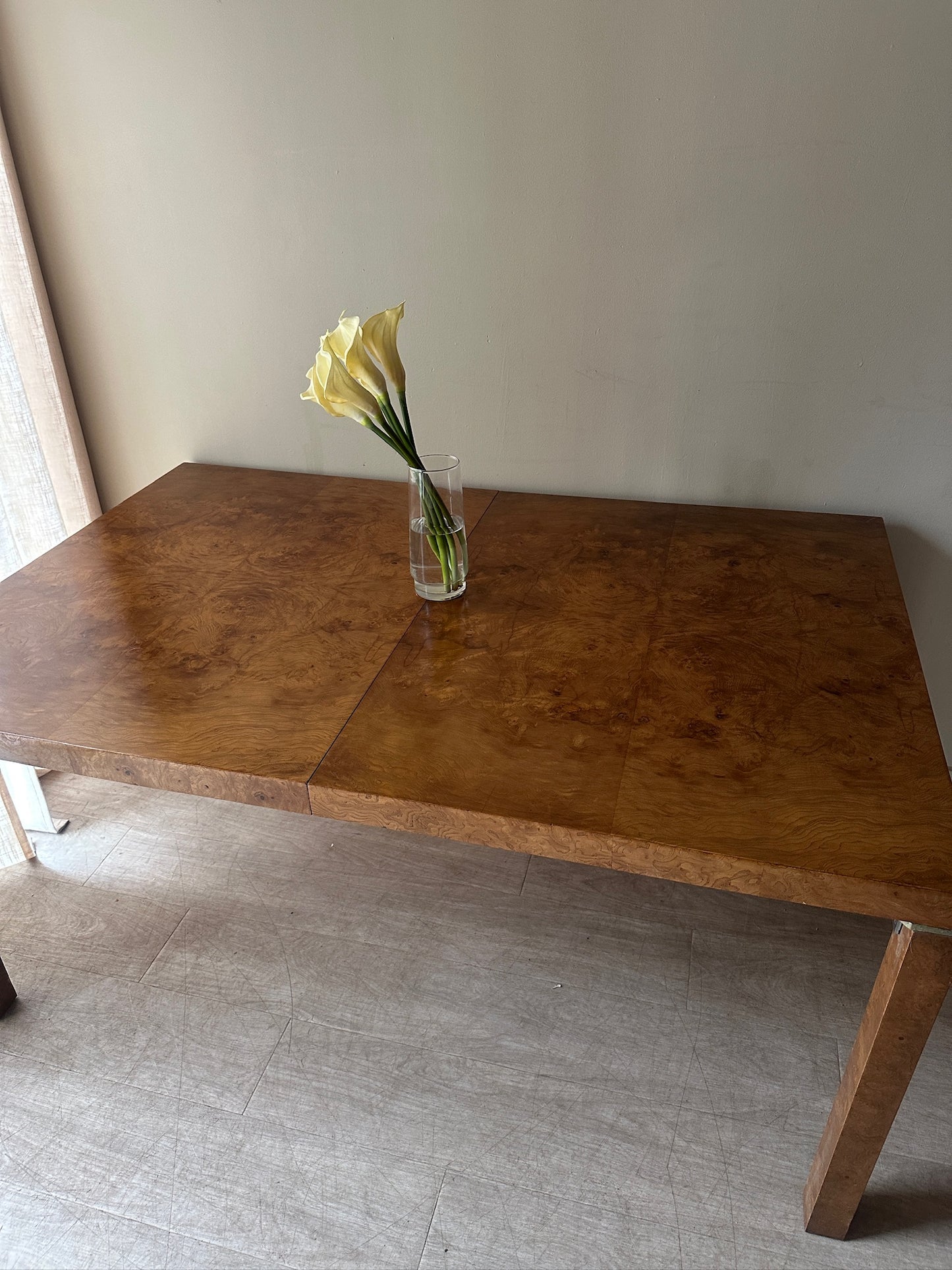 Lane Burlwood dining table with extension