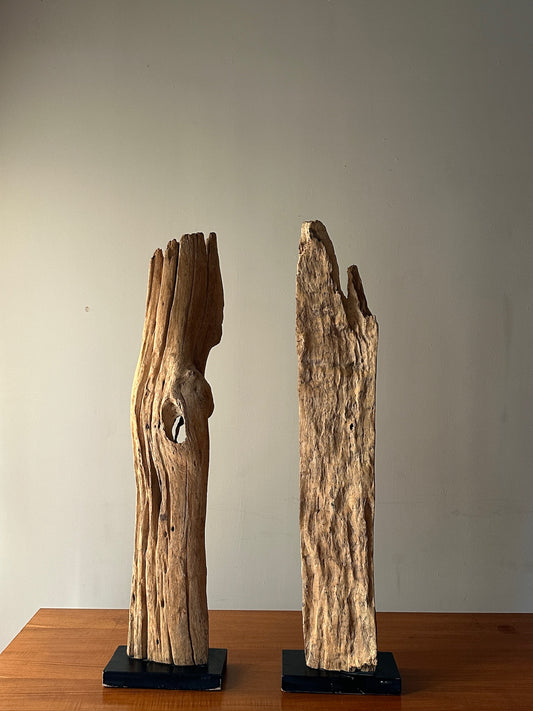 Driftwood sculpture (right)