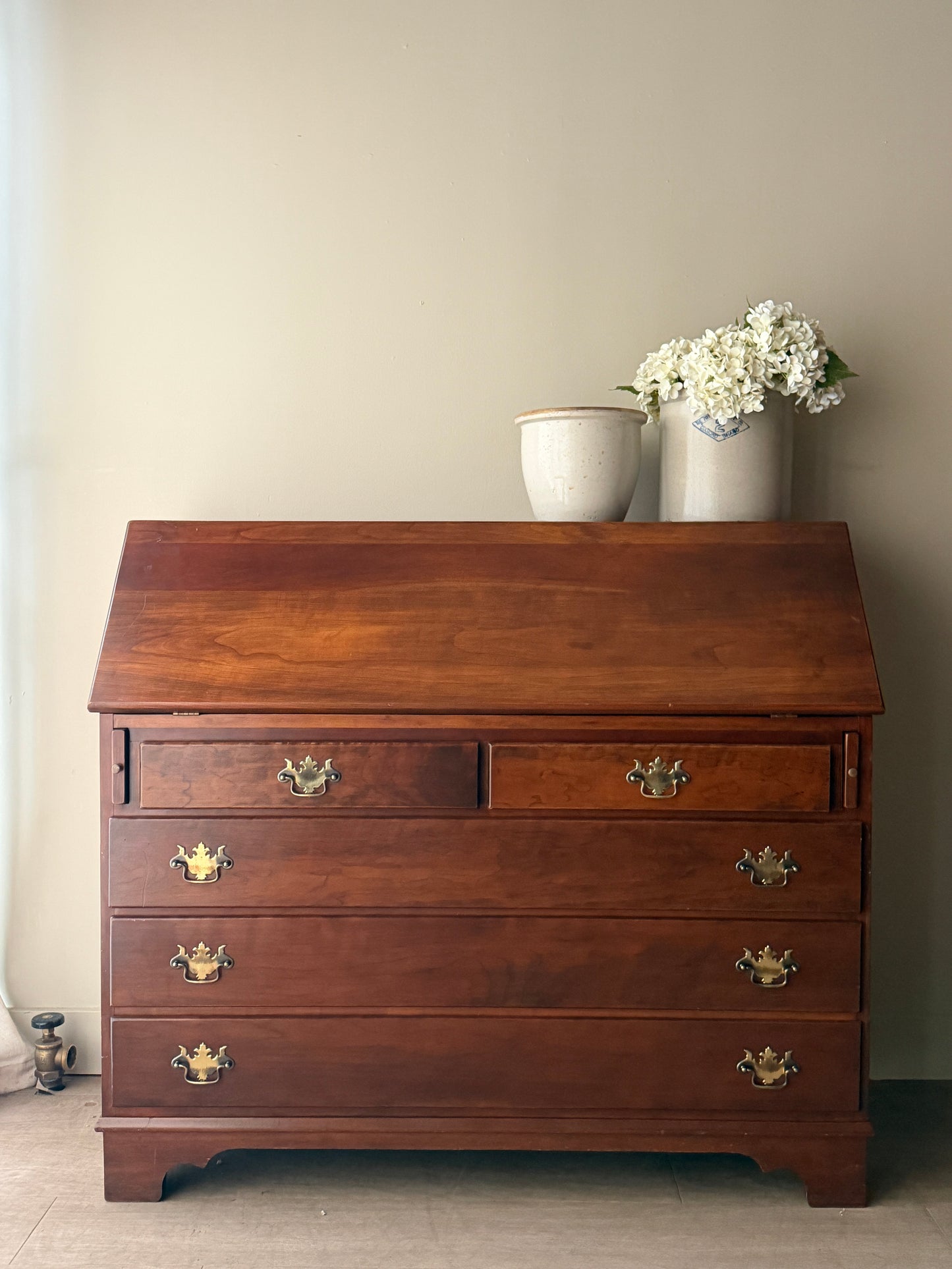 Cherry secretary dresser