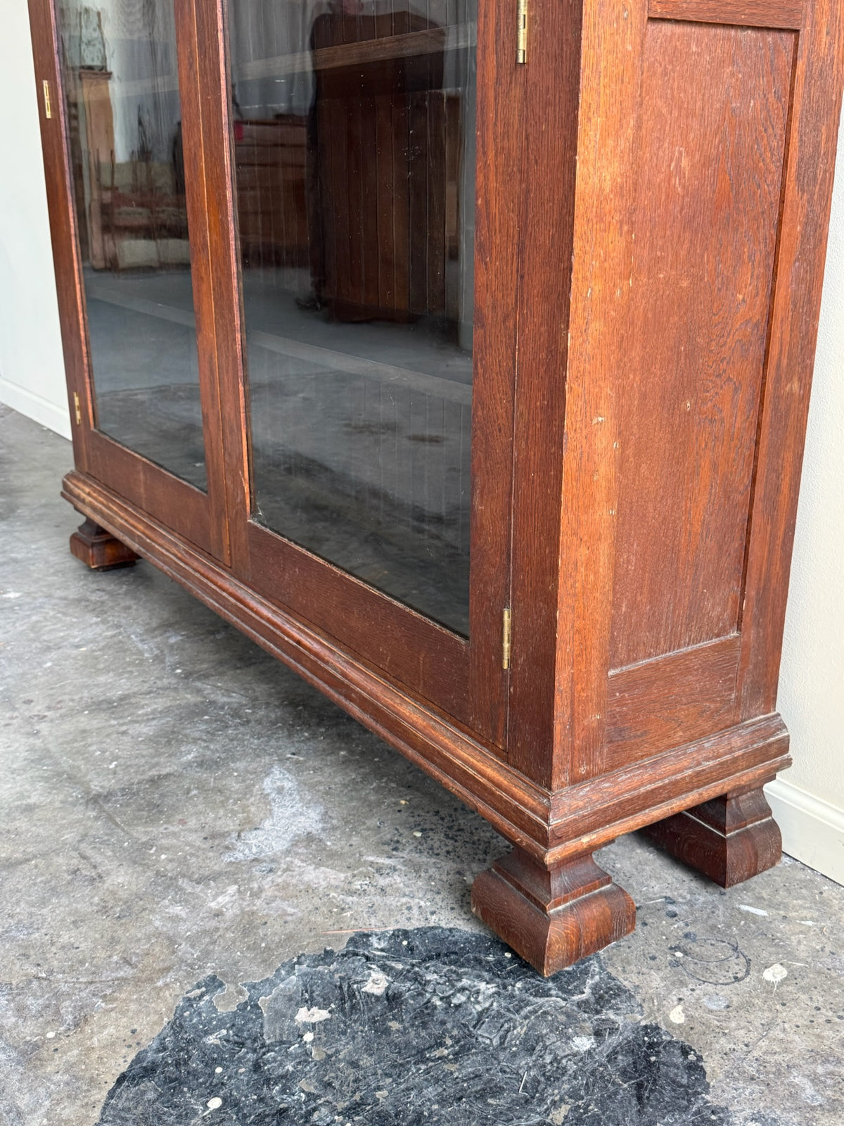 Oak display cabinet