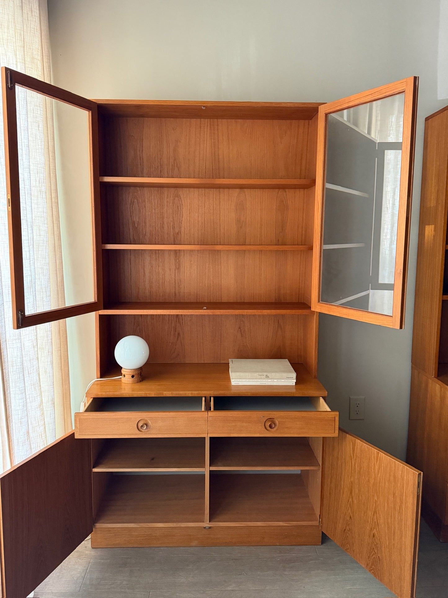 Bertil Fridhagen two piece teak hutch