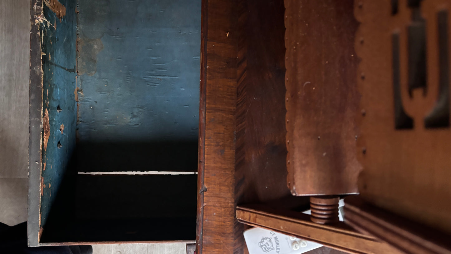 William and Mary cross banded walnut dresser