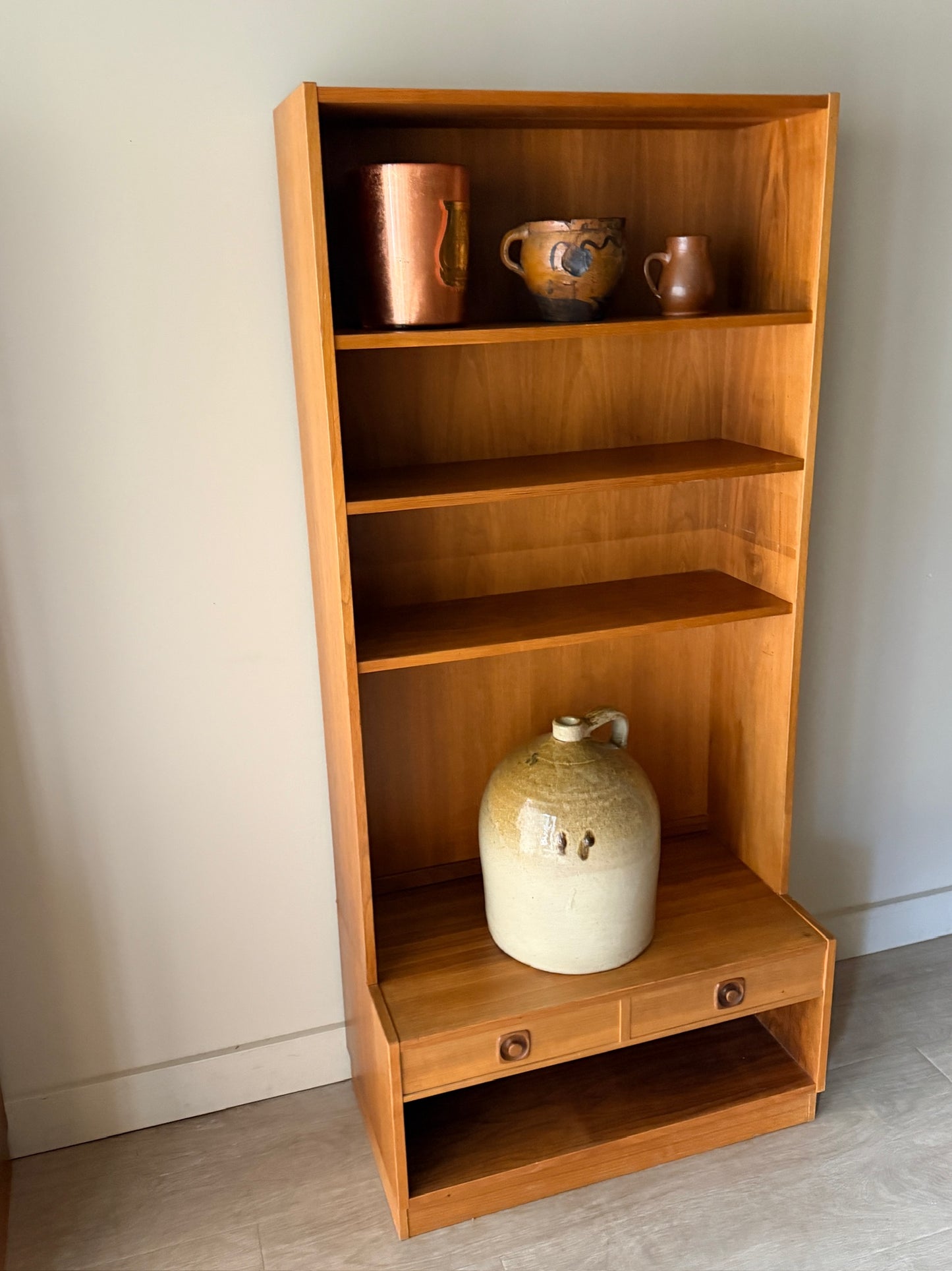 Swedish teak two piece hutch