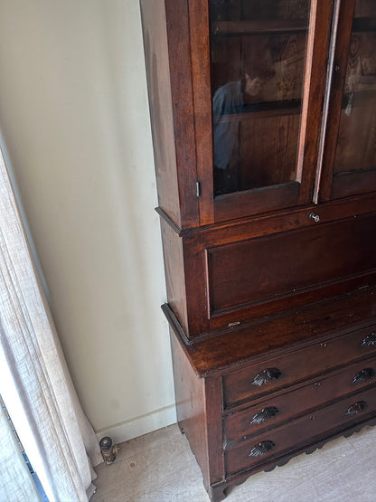 Victorian walnut secretary desk