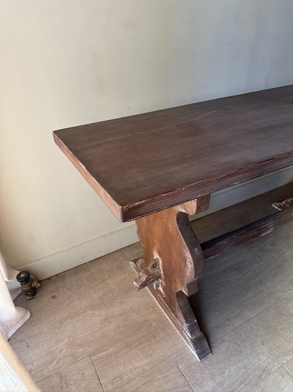 French pine trestle dining table