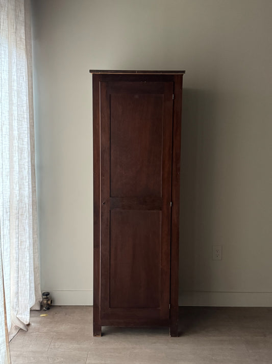 Narrow walnut armoire
