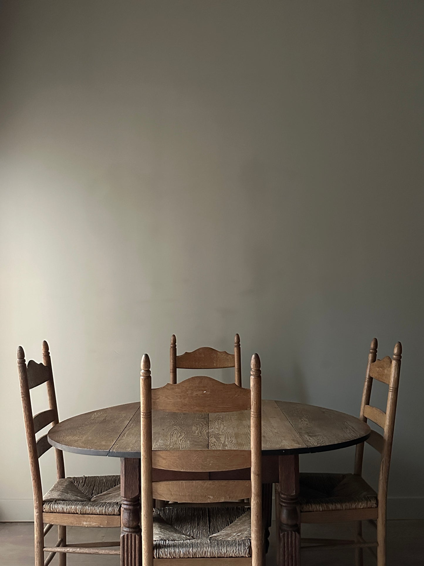 Oak drop leaf dining table