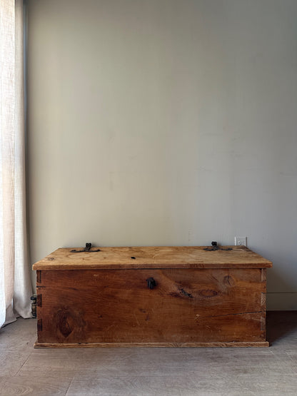 Spanish style chest with wrought iron hardware