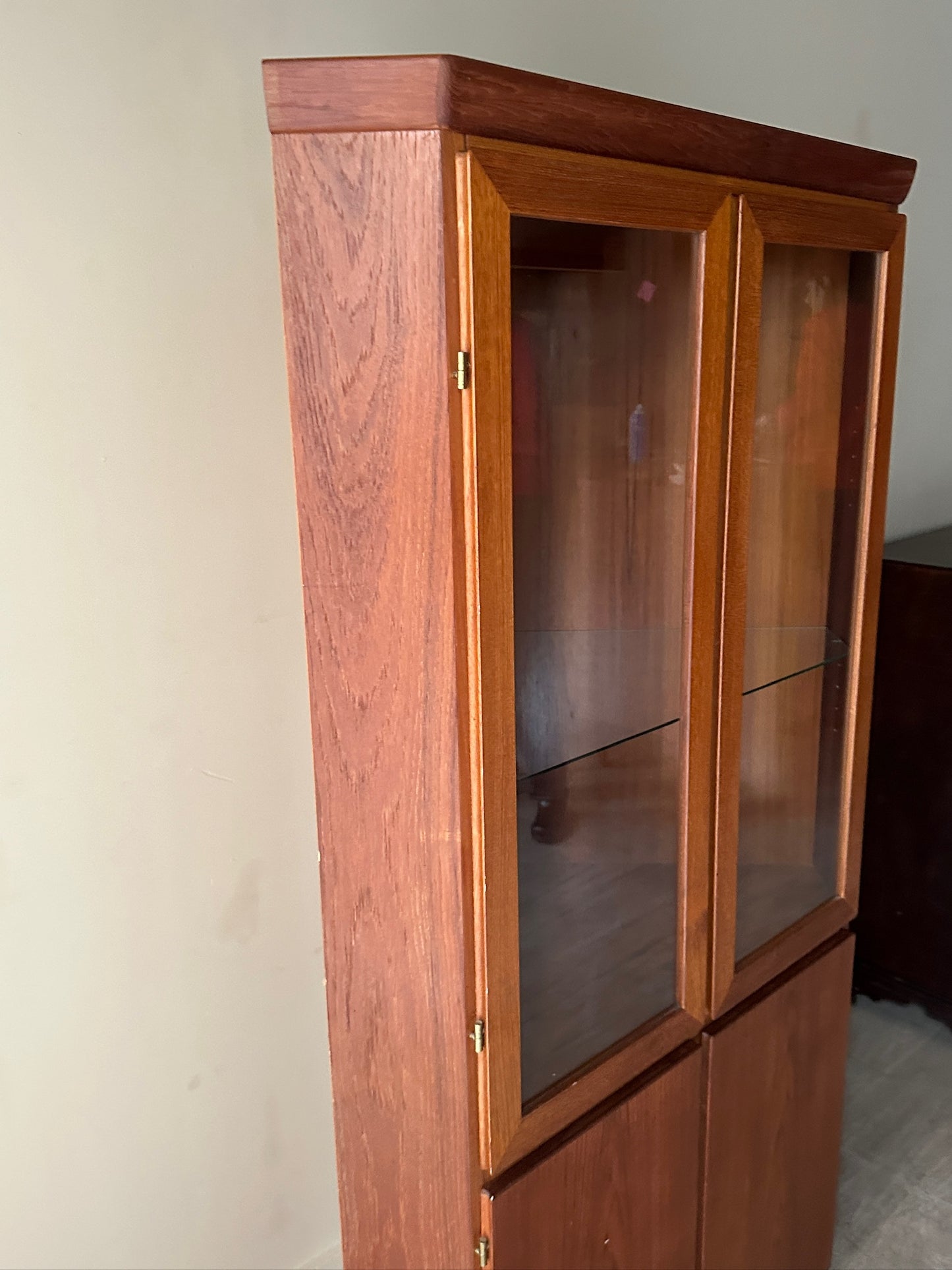 Teak corner cabinet