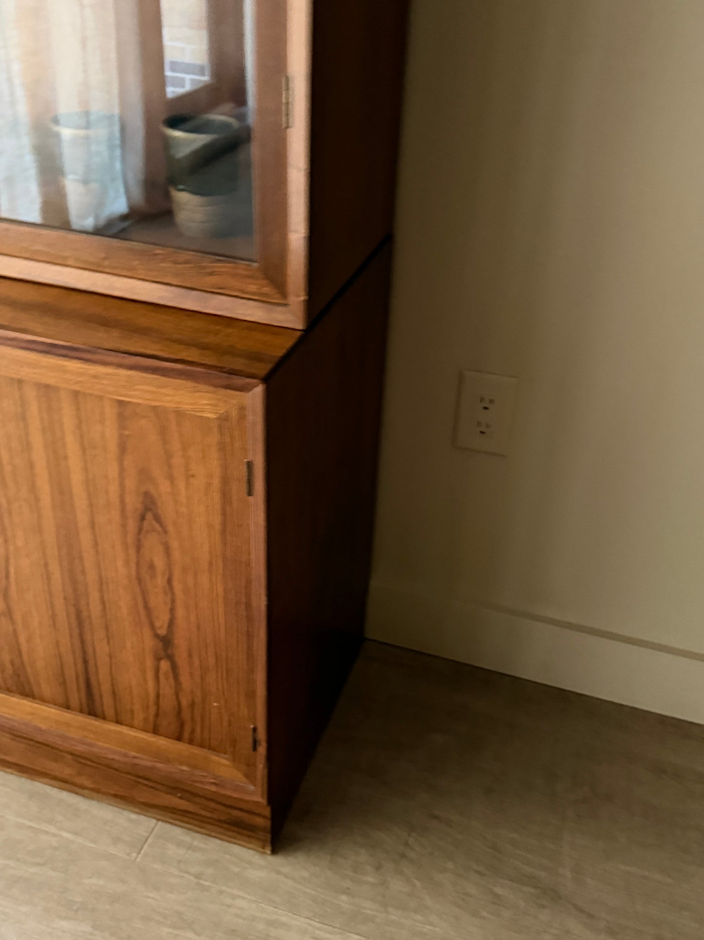 Lyby Mobler Danish rosewood two piece hutch