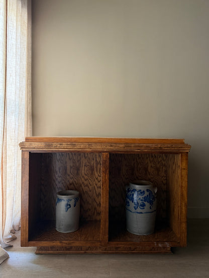 Oak mercantile table/island with butcher block top