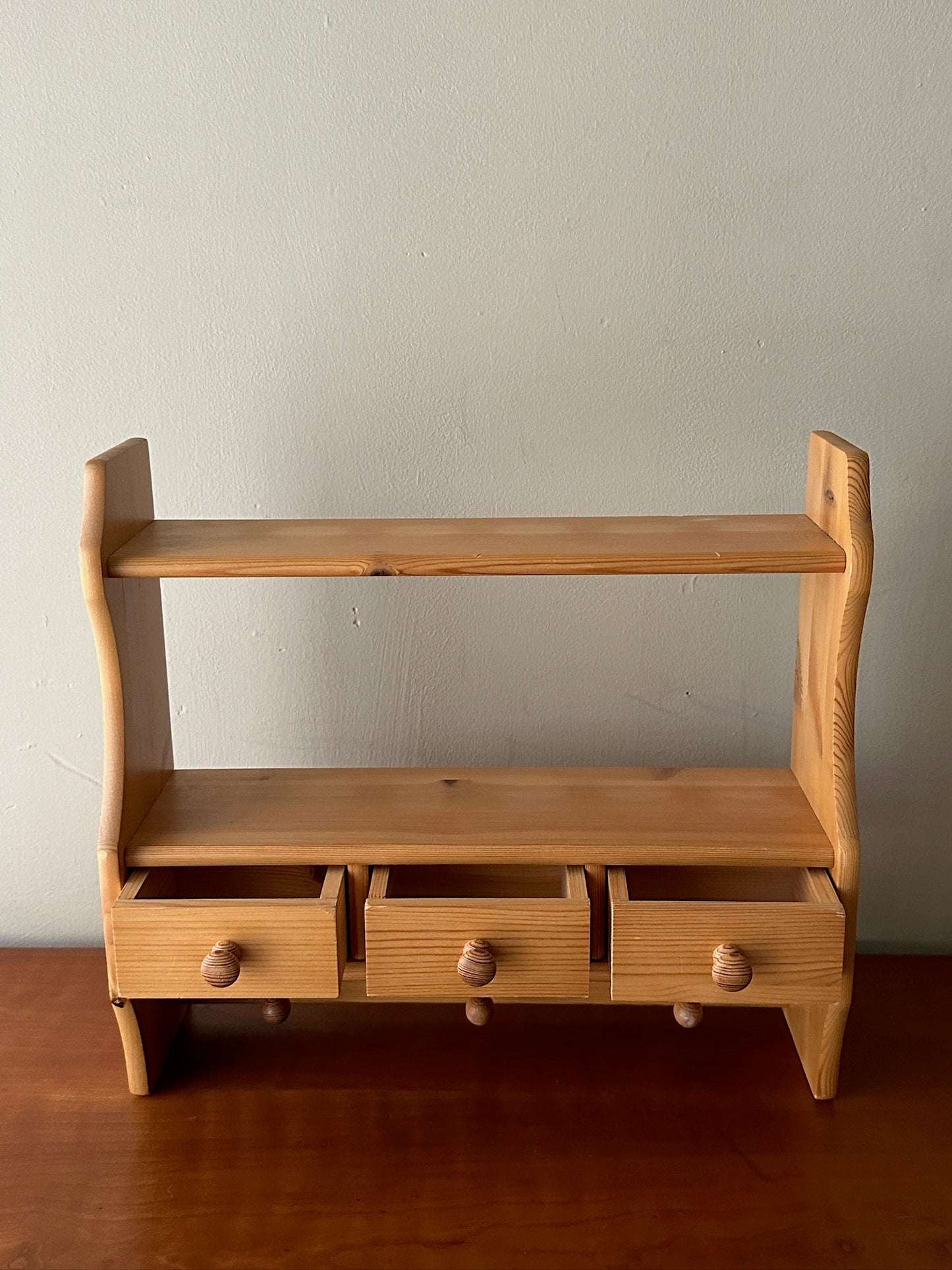 Swedish pine wall shelf