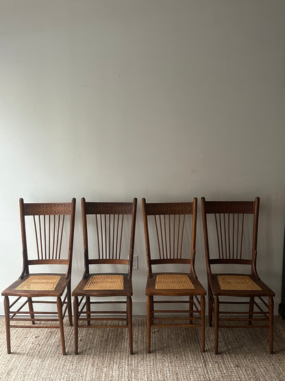 Victorian cane seat chairs. Sold individually.