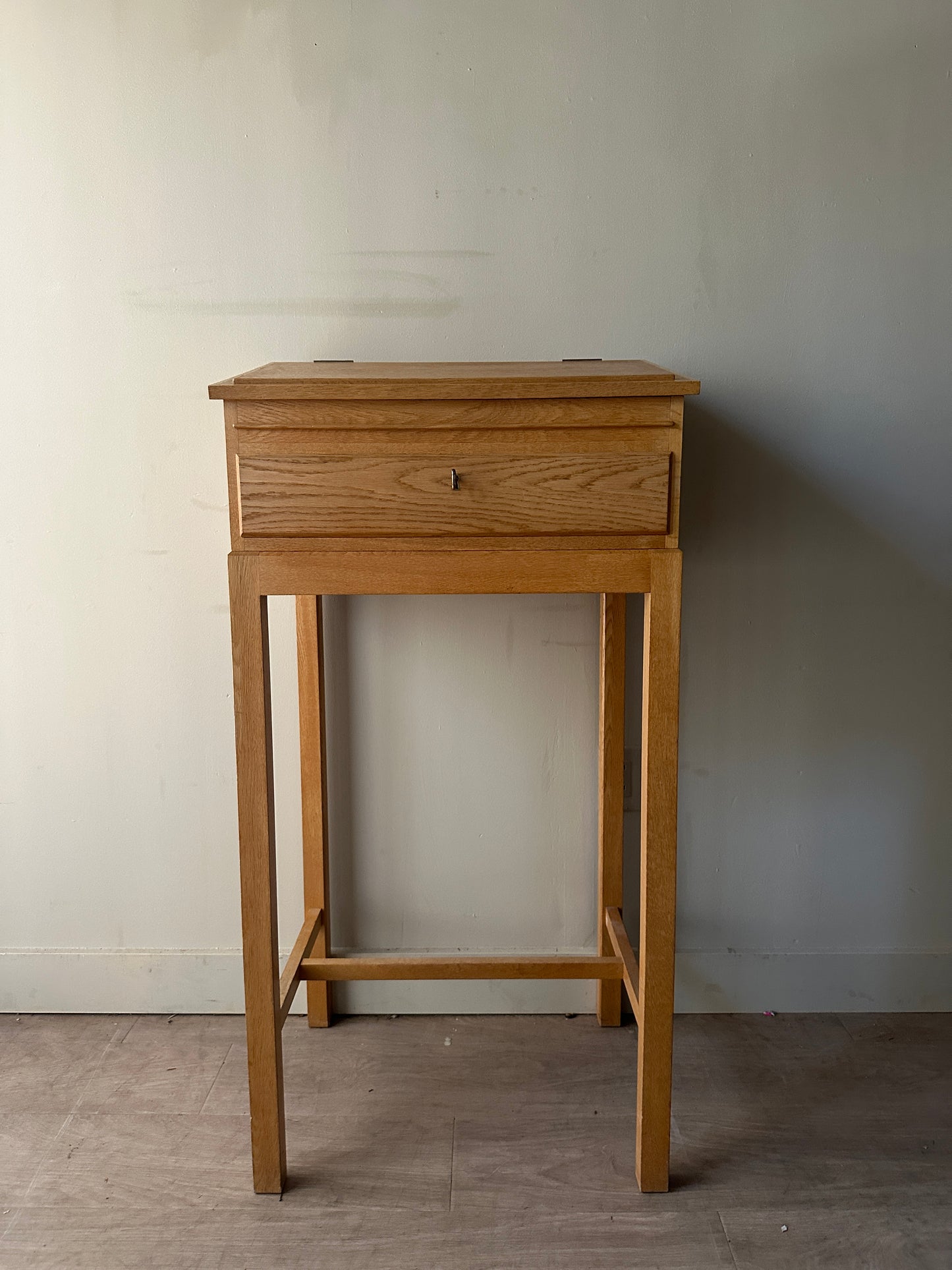 White oak schoolmasters desk