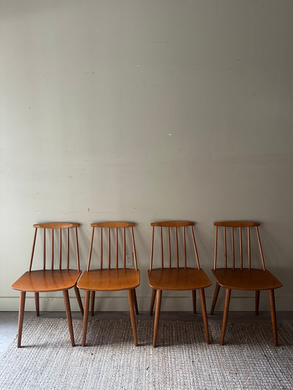 Maple dining chairs. Sold as set of 4.