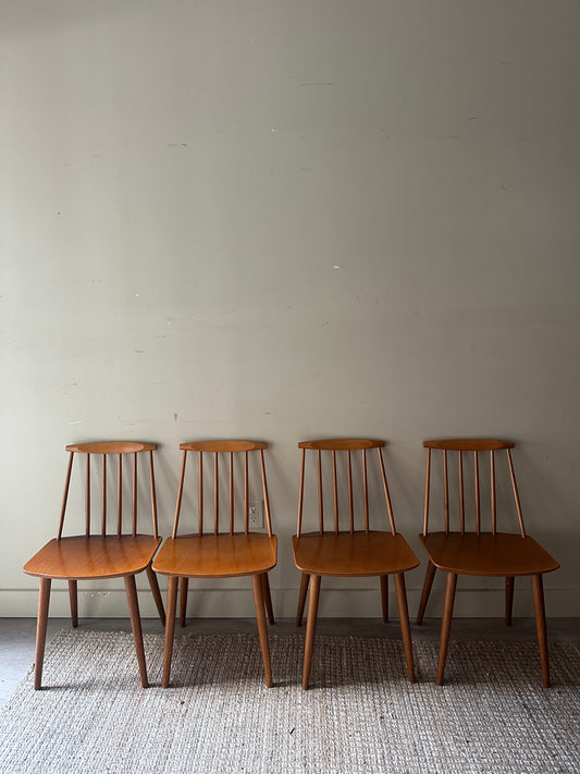 Maple dining chairs. Sold as set of 4.