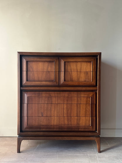 United Furniture walnut tall boy