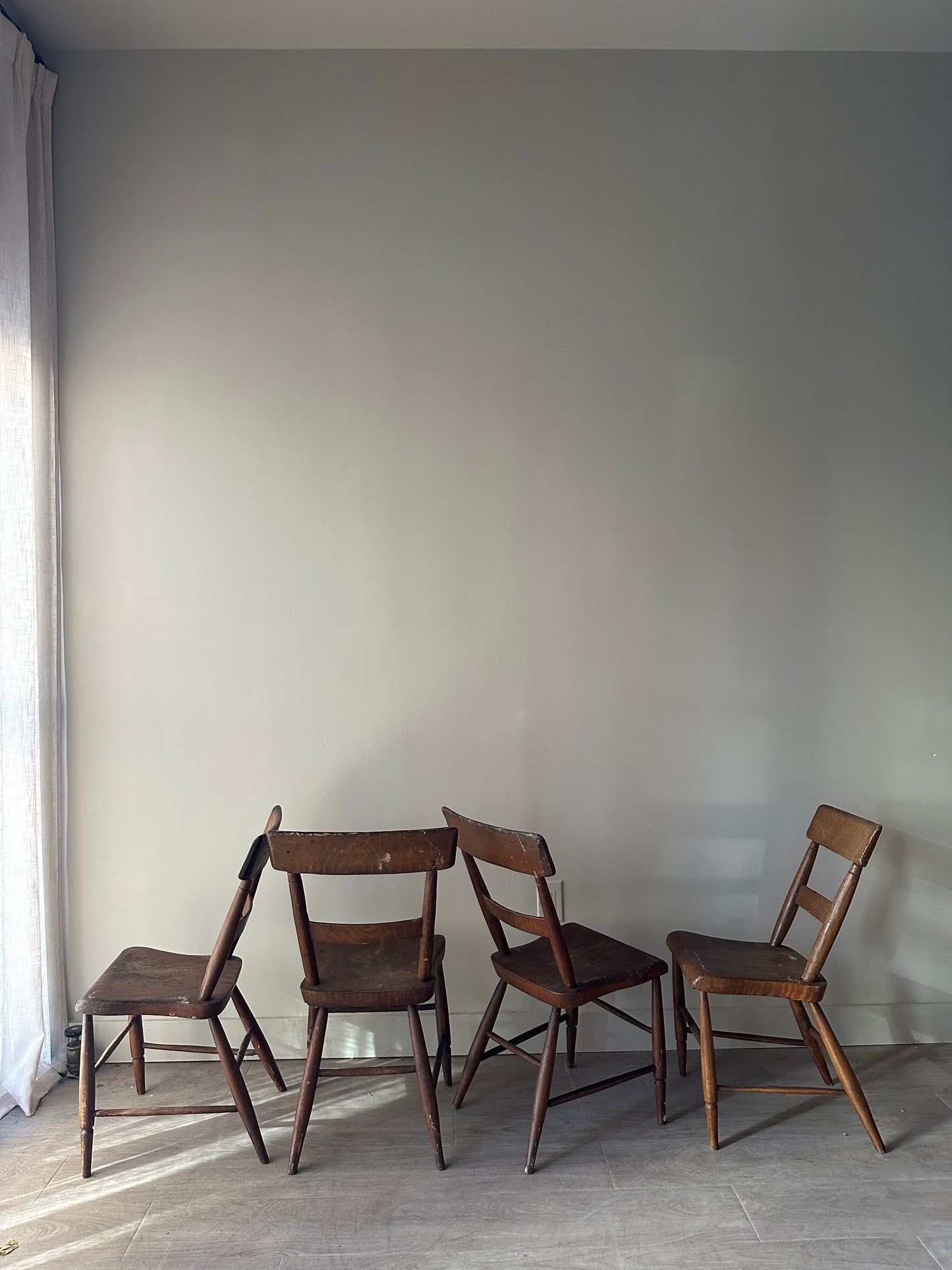 6 pine dining chairs. Sets of 2.