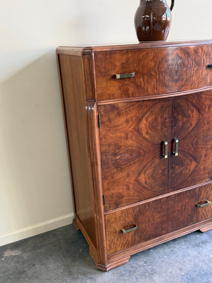 Deco walnut gentleman’s dresser