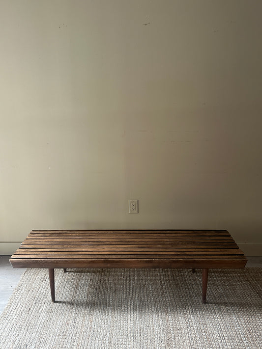 Walnut slat coffee table