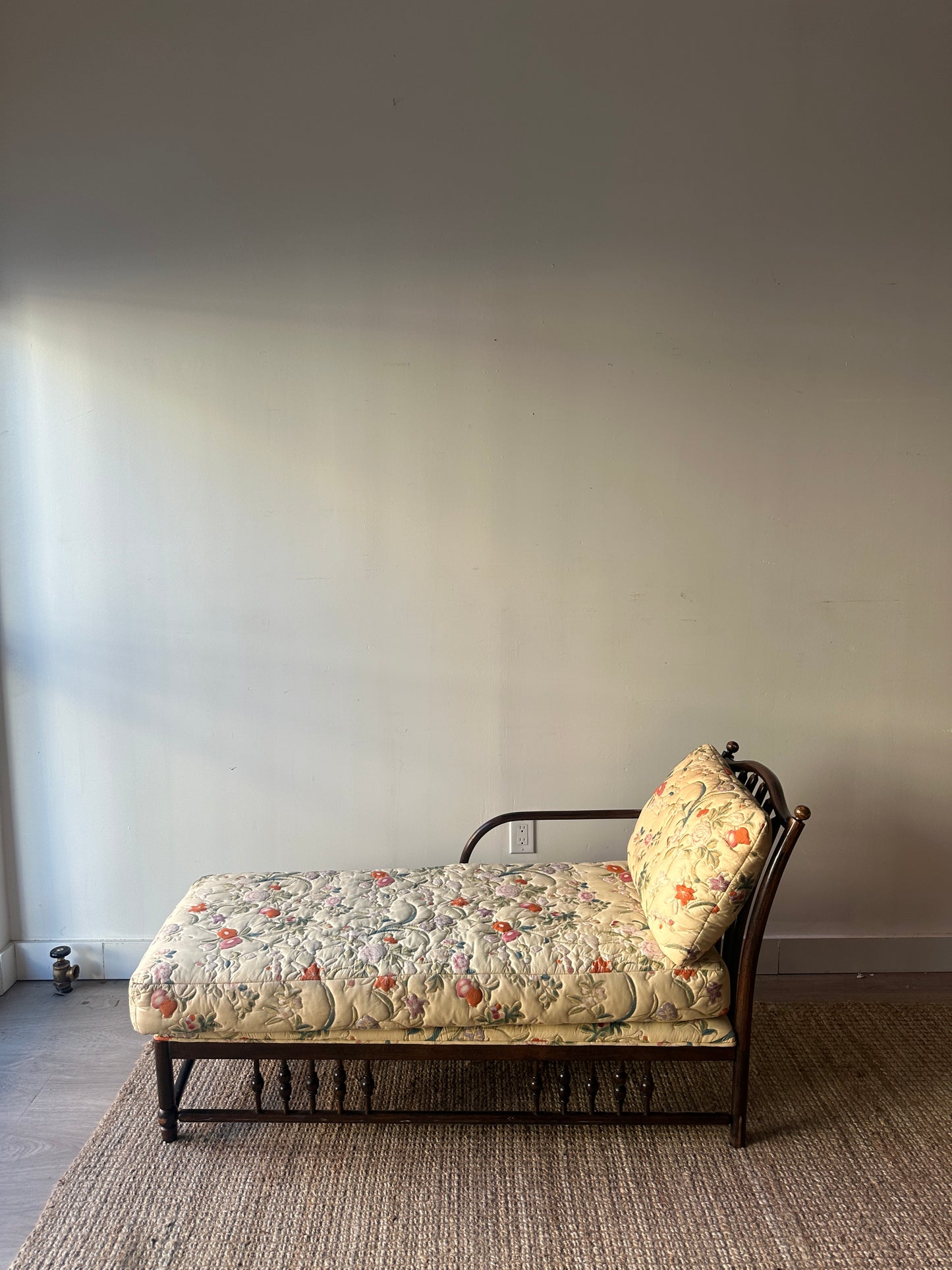 Walnut chaise