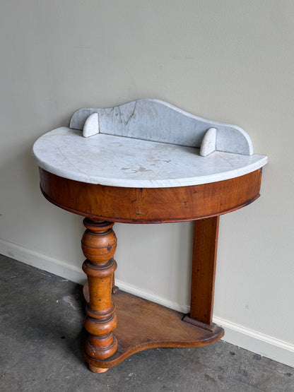 English early Victorian marble top washstand