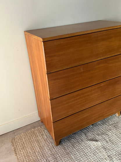Walnut four drawer dresser