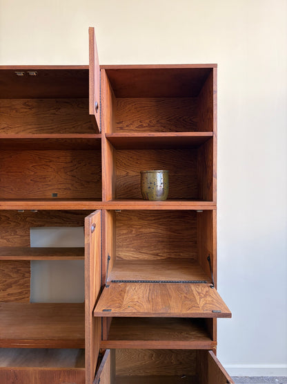 Three piece walnut unit