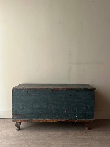 Blue painted chest
