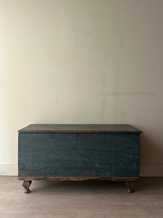 Blue painted chest