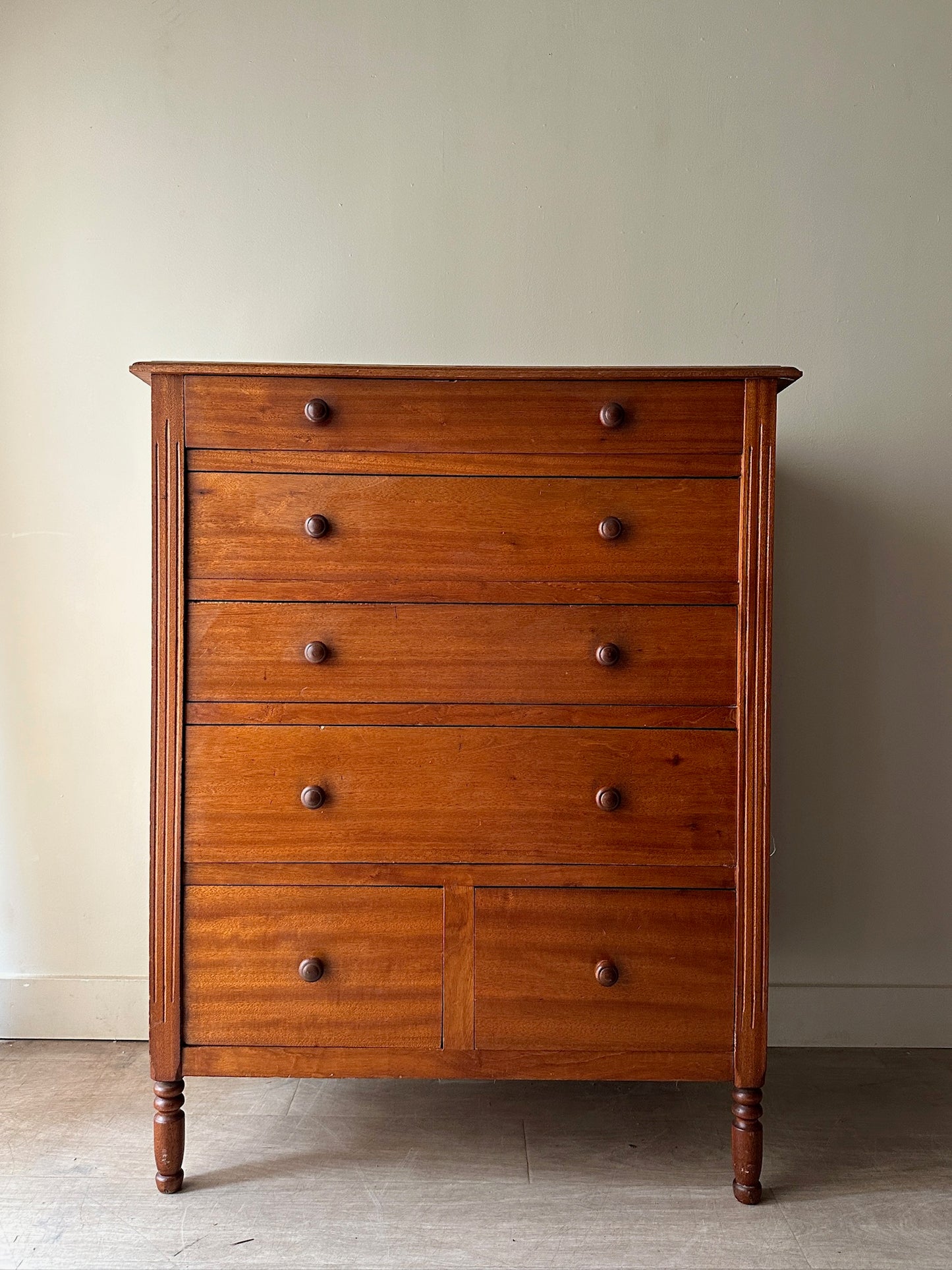Cherry tallboy dresser