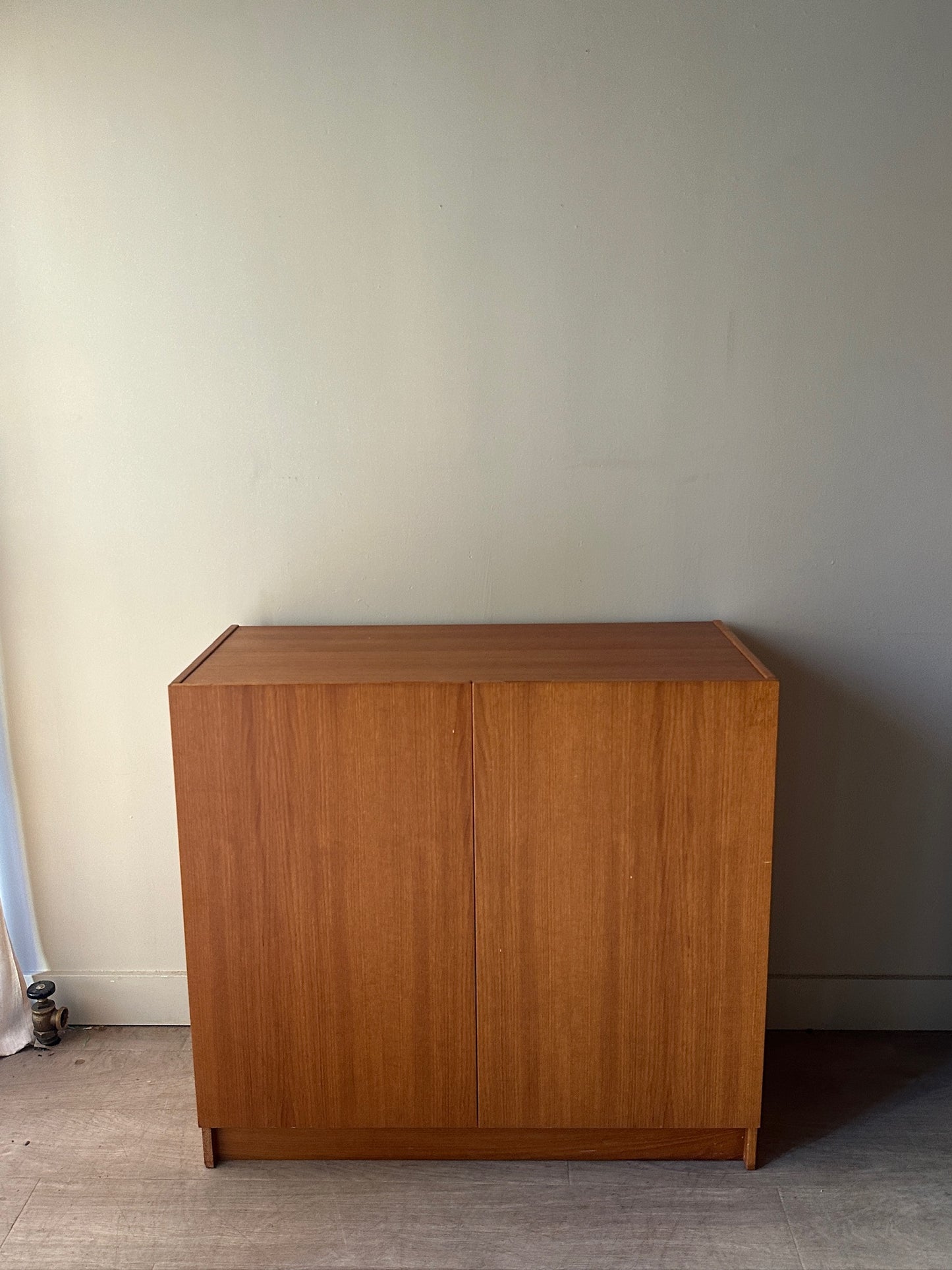 Teak tuck away desk