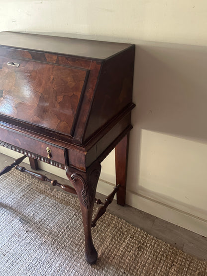 Walnut inlay secretary desk