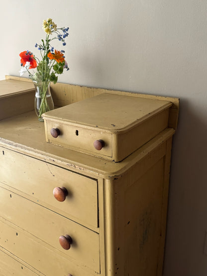 Yellow painted pine dresser