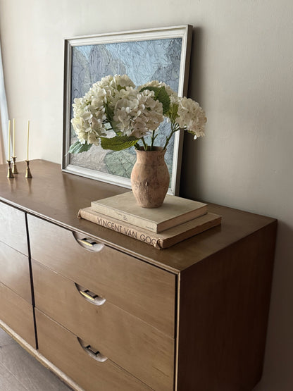 Walnut 6 drawer dresser