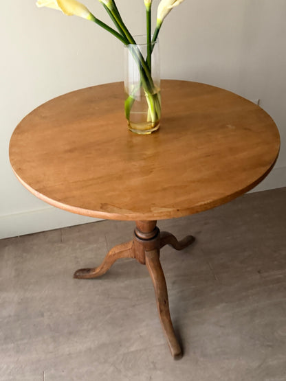 French oak tilt top table
