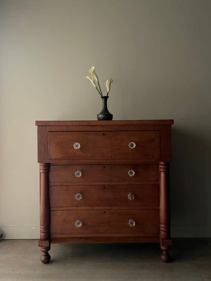 Pennsylvania Sheraton cherry tallboy dresser