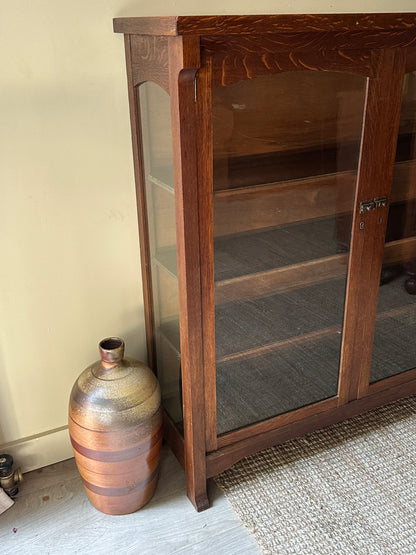 Mission oak display case