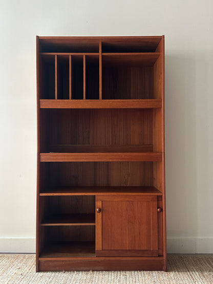 Danish two piece record cabinet