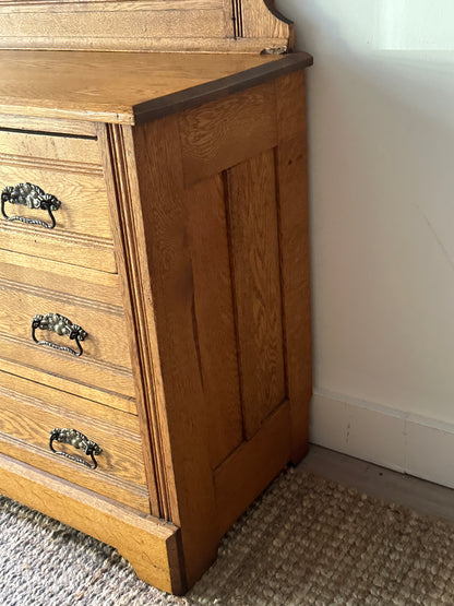 Victorian oak dresser