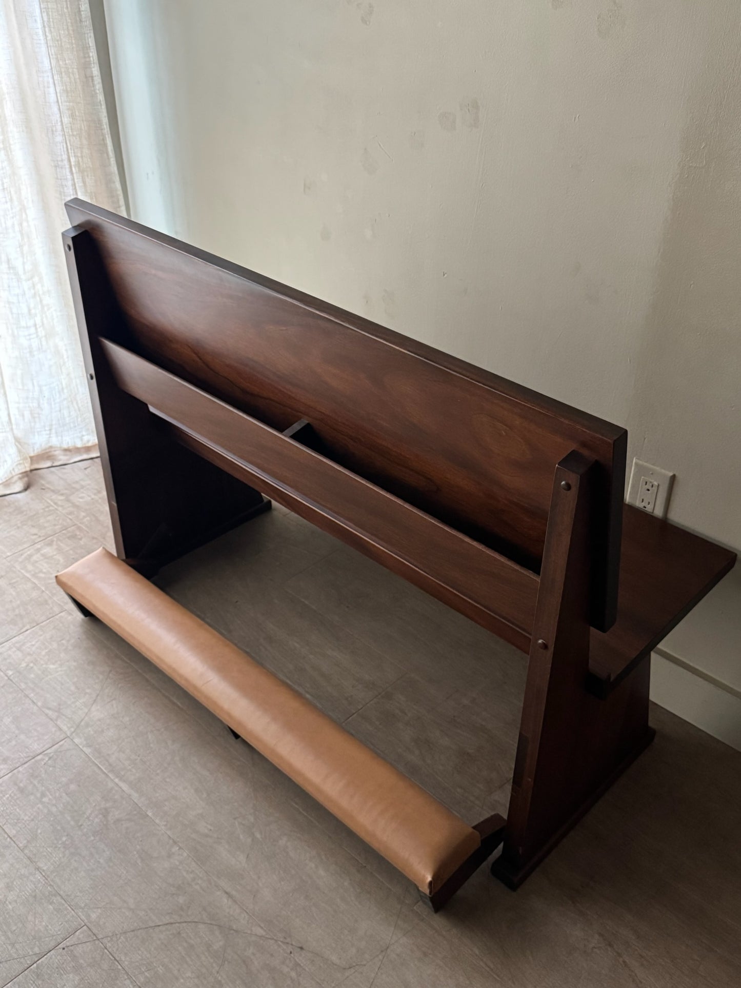 Walnut church pew