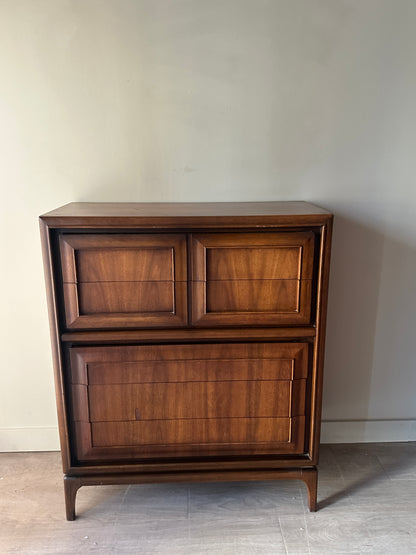 United Furniture walnut tall boy