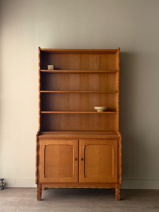Danish oak secretary hutch