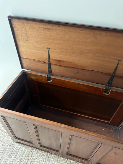 Walnut paneled chest