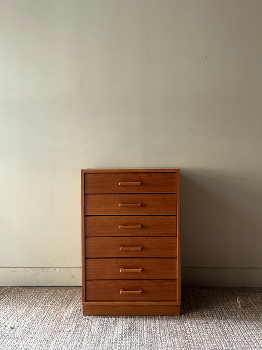 Teak lingerie chest of drawers