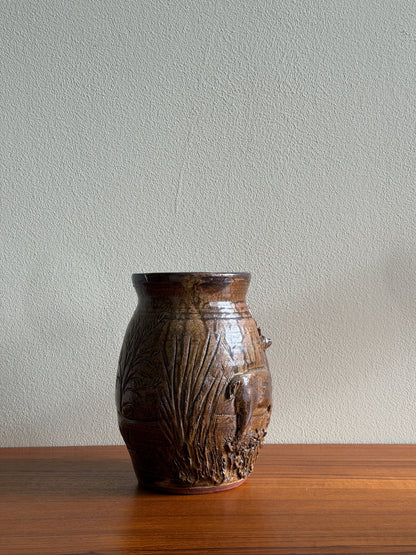 Wheeler Pottery stag jar